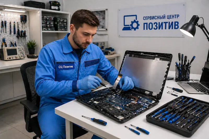 Замена шлейфа матрицы ноутбука в Коммунарке