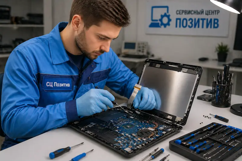 Ремонт шлейфа матрицы ноутбука в Коммунарке