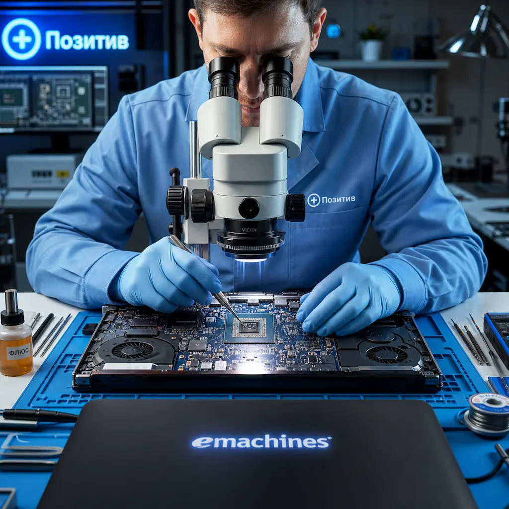 Замена видеокарты ноутбука Emachines в Коммунарке