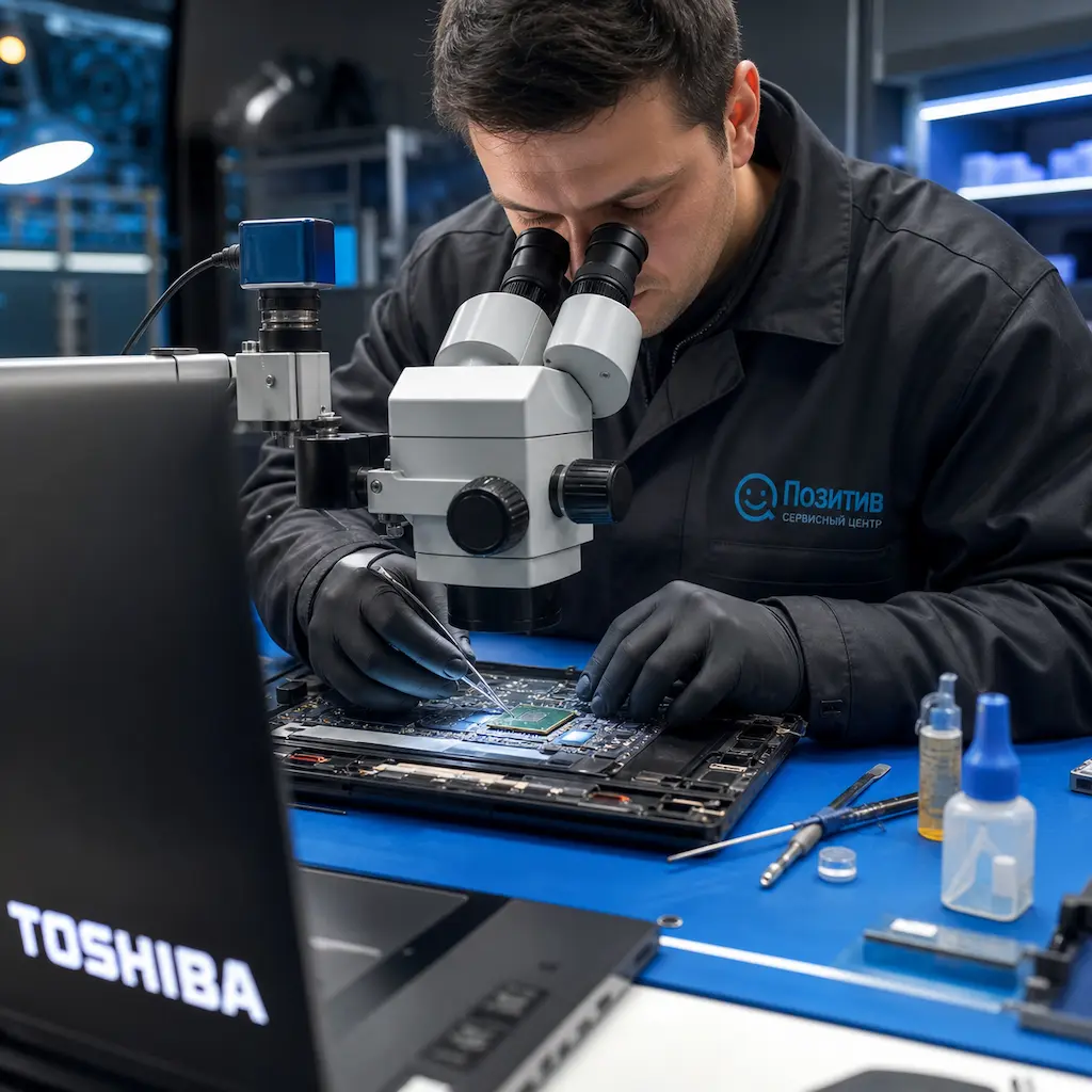 Замена видеокарты ноутбука Toshiba в Коммунарке