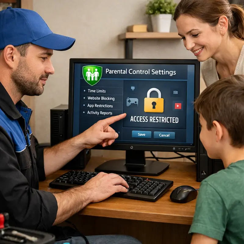 Родительский контроль на компьютере и ноутбуке в Коммунарке