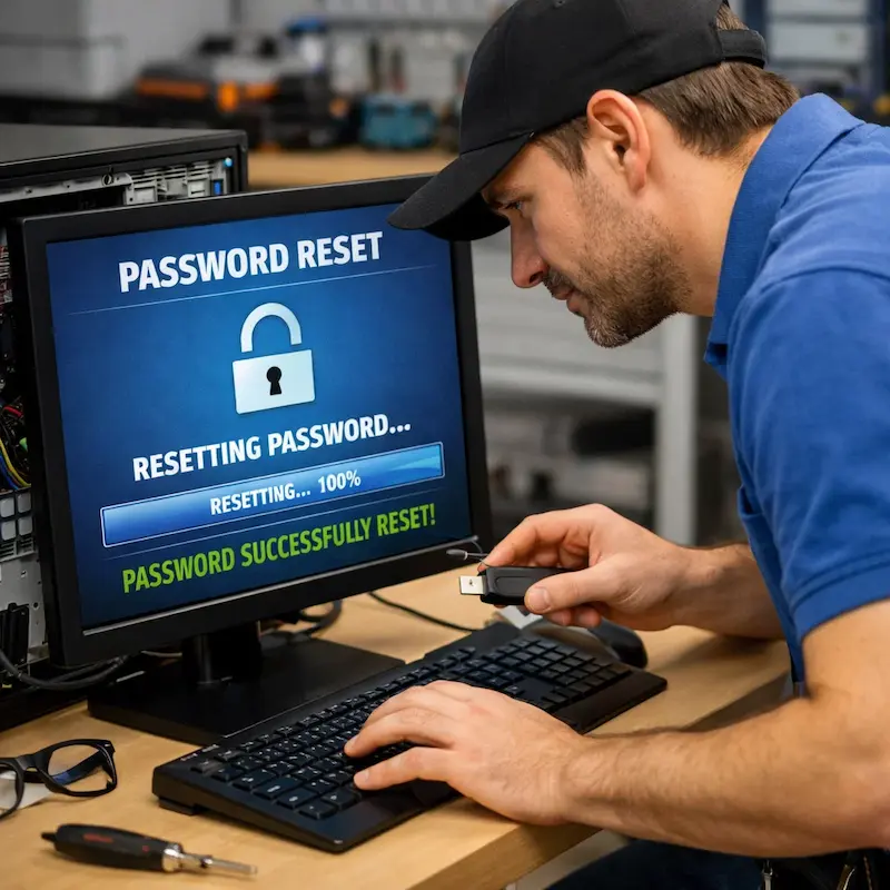 Сброс пароля от компьютера в Коммунарке