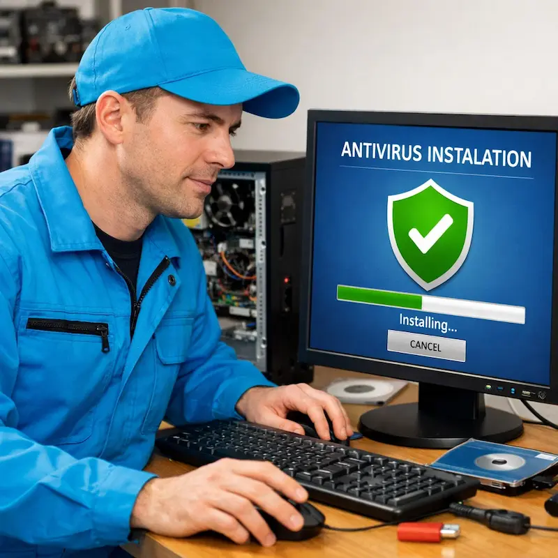 Установка антивируса на ноутбук в Коммунарке