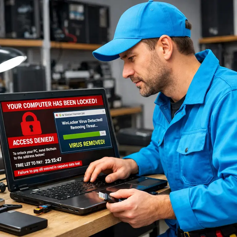 Поможем разблокировать компьютер и ноутбук в Коммунарке